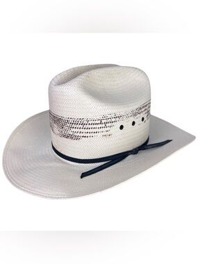 Vintage Stallion By Stetson Straw Cowboy Hat Size 7 Preowned Rancher Style Hat